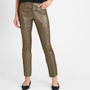 EUC Banana Republic Metallic Straight Leg Jeans size 2 petite